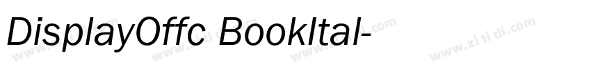 DisplayOffc BookItal字体转换